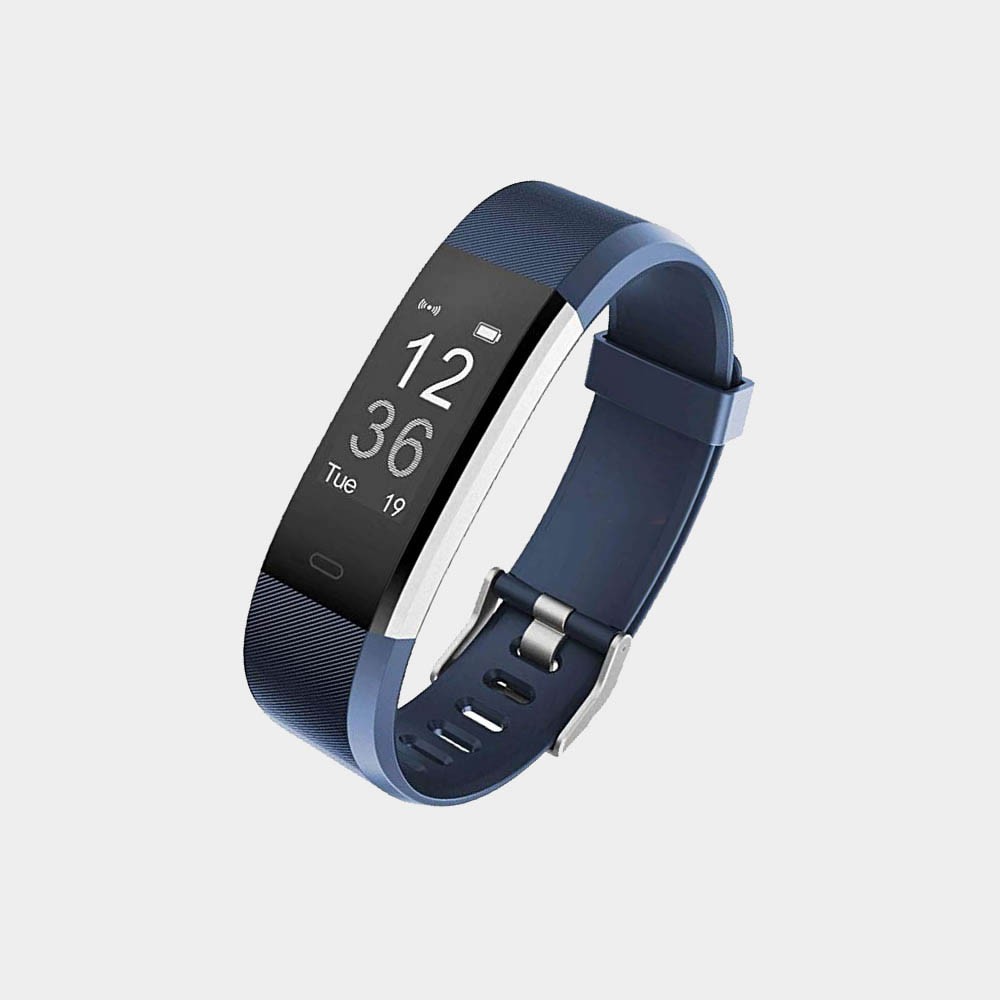 Blue Fitness Tracker with Heart Rate Monitor and Step Counter - 副本